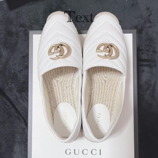 グッチ(Gucci)のGUCCI ダブルG付レザーエスパドリーユ(スリッポン/モカシン)