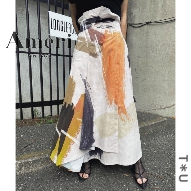 Ameri VINTAGE(アメリヴィンテージ)のAMERI LOUISE ART SKIRT レディースのスカート(ロングスカート)の商品写真