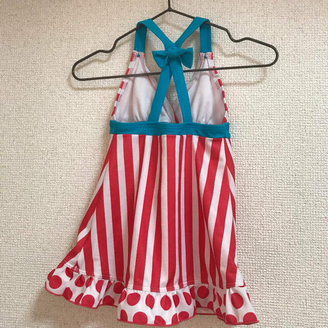 F.O.KIDS(エフオーキッズ)のエフオーキッズ　90 水着　アメリカン　水玉　ボーダー　女の子 キッズ/ベビー/マタニティのキッズ服女の子用(90cm~)(水着)の商品写真