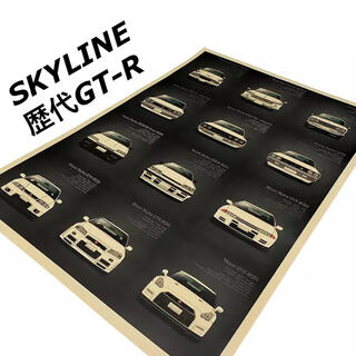 ポスター 036 スカイライン SKYLINE GT-R 歴代12車種 レア(カタログ/マニュアル)