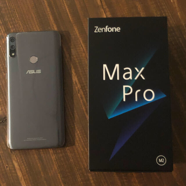 ASUS(エイスース)のZenFone Max Pro（M2） コズミックチタニウム SIMフリー スマホ/家電/カメラのスマートフォン/携帯電話(スマートフォン本体)の商品写真