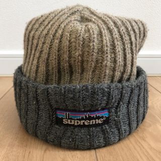 シュプリーム(Supreme)のsupreme 激レア初期パタロゴつば付きビーニー(ニット帽/ビーニー)