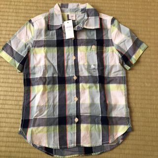 ベビーギャップ(babyGAP)のbabyGAP 半袖シャツ チェックシャツ　新品未使用(ブラウス)