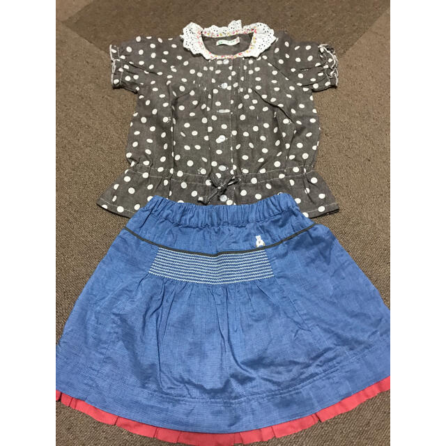 familiar(ファミリア)のファミリアスカート　KP半袖ブラウス キッズ/ベビー/マタニティのキッズ服女の子用(90cm~)(Tシャツ/カットソー)の商品写真