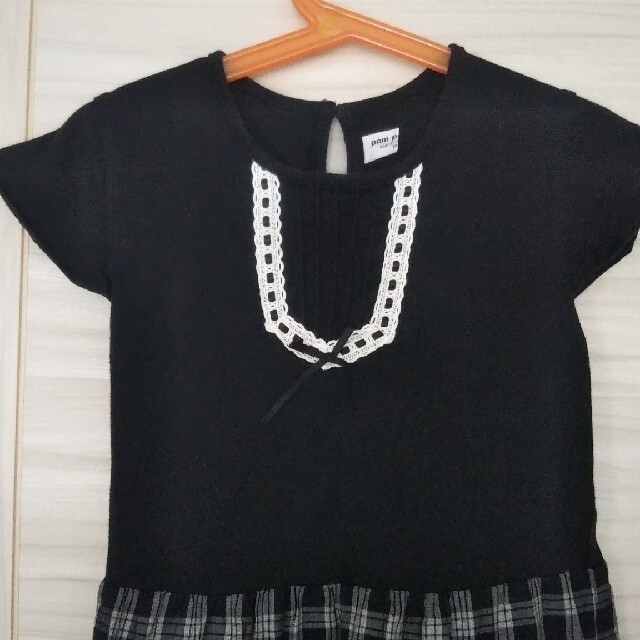 pom ponette(ポンポネット)のポンポネット   ワンピース   130   美品   黒 キッズ/ベビー/マタニティのキッズ服女の子用(90cm~)(ワンピース)の商品写真