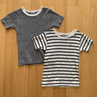 プチバトー(PETIT BATEAU)のにこ様専用　プチバトー　Tシャツ　マリニエール&ミラレ　6ans 2枚組(Tシャツ/カットソー)