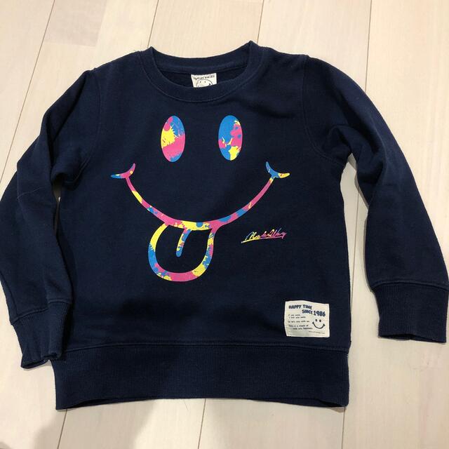 WEGO(ウィゴー)のSMILY FACE HARVEY BALL トレーナー　120 キッズ/ベビー/マタニティのキッズ服女の子用(90cm~)(Tシャツ/カットソー)の商品写真