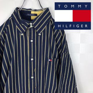 トミーヒルフィガー(TOMMY HILFIGER)の90s トミー　ヒルフィガー　ストライプ　シャツ(シャツ)