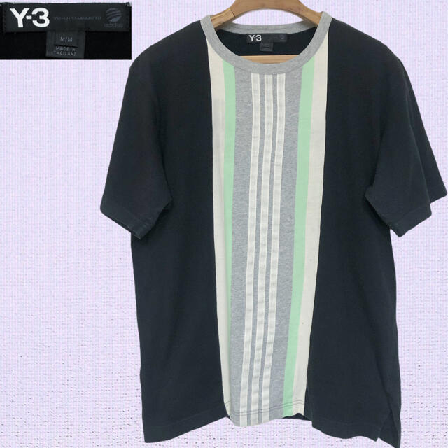 Y-3(ワイスリー)のY-3 カットソー ブラック　Mサイズ メンズのトップス(Tシャツ/カットソー(半袖/袖なし))の商品写真