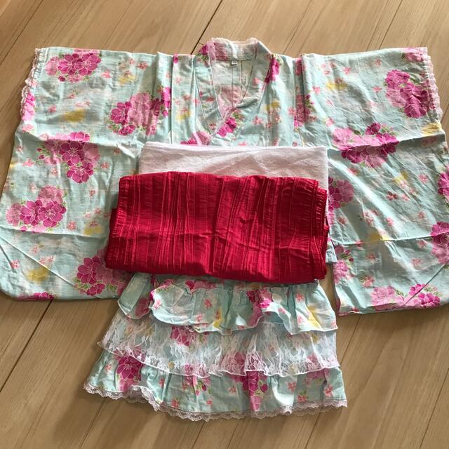 浴衣　女児110 キッズ/ベビー/マタニティのキッズ服女の子用(90cm~)(甚平/浴衣)の商品写真