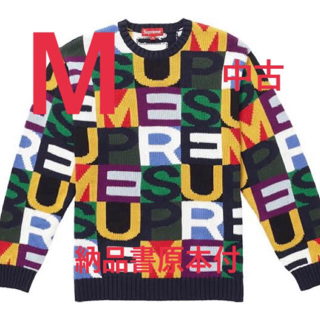 SUPREME 18AW Big Letters Sweater Mサイズ