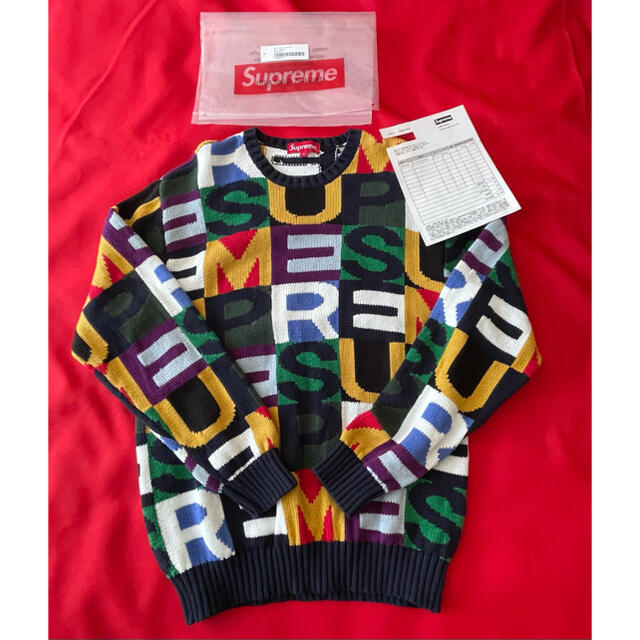 SUPREME 18AW Big Letters Sweater Mサイズ