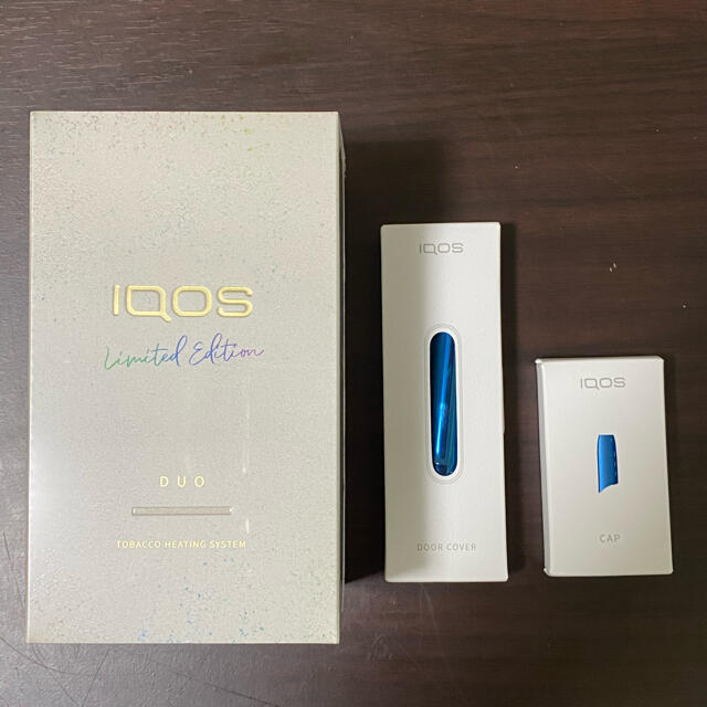 IQOS 3 DUO ムーンシルバーキット キャップ ドアカバーセット