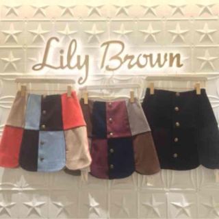 リリーブラウン(Lily Brown)のLilybrown パイピング台形スカート 黒(ミニスカート)