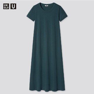 ユニクロ(UNIQLO)の❤新品未使用❤エアリズムコットンAラインロングワンピース　XXL(ロングワンピース/マキシワンピース)