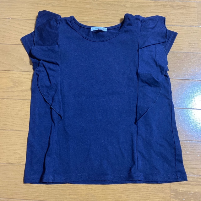 GLOBAL WORK(グローバルワーク)のGLOBAL WORK 袖フリル　Tシャツ XL(120〜130) キッズ/ベビー/マタニティのキッズ服女の子用(90cm~)(Tシャツ/カットソー)の商品写真