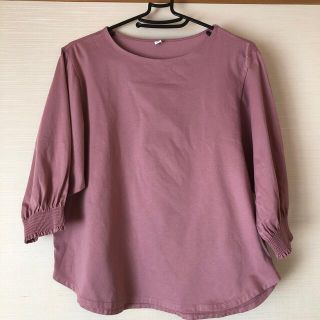 ユニクロ(UNIQLO)の新品未使用！UNIQLO くすみピンクトップス⭐︎(カットソー(長袖/七分))