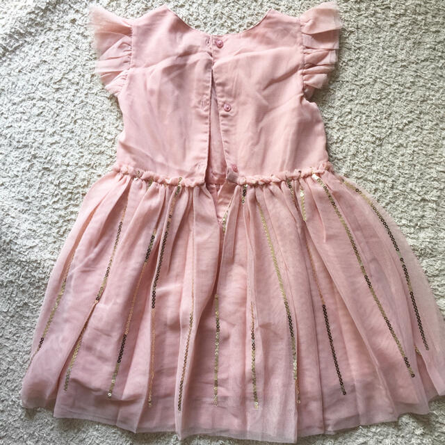 チュールワンピース スパンコール付き 女の子 キッズ キッズ/ベビー/マタニティのキッズ服女の子用(90cm~)(ワンピース)の商品写真