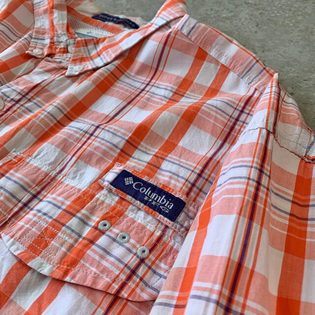 Columbia(コロンビア)のColumbia フィッシングシャツ PFG チェック 長袖 オレンジ系 メンズのトップス(シャツ)の商品写真