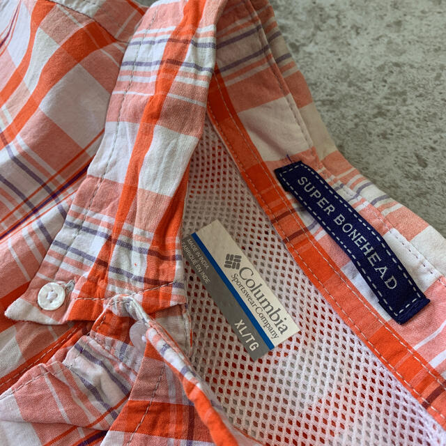 Columbia(コロンビア)のColumbia フィッシングシャツ PFG チェック 長袖 オレンジ系 メンズのトップス(シャツ)の商品写真