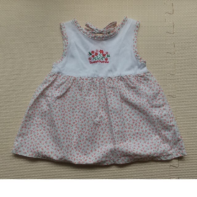 ワンピース 2枚セット(①濃いピンク90㎝、②ブルー95cm) キッズ/ベビー/マタニティのキッズ服女の子用(90cm~)(ワンピース)の商品写真