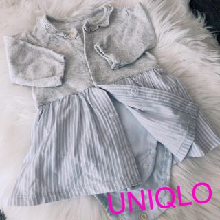 ユニクロ(UNIQLO)のUNIQLO BABY ロンパース スカート 女の子(ロンパース)