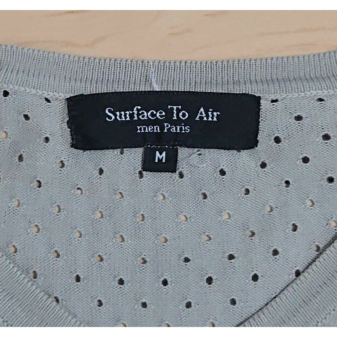 Surface to Air(サーフェストゥエア)のM 良品 Surface To Air ニット セーター グレー 灰色 メンズのトップス(ニット/セーター)の商品写真