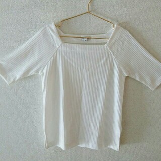 【UVカット】リブスクエアネックT(Tシャツ(半袖/袖なし))