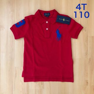 ポロラルフローレン(POLO RALPH LAUREN)の【新品】POLO ラルフローレン  ポロシャツ　4T 110 赤(Tシャツ/カットソー)