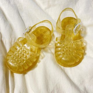 シップスキッズ(SHIPS KIDS)のMeduse　ジュエリーサンダル　14cm　ゴールド(サンダル)