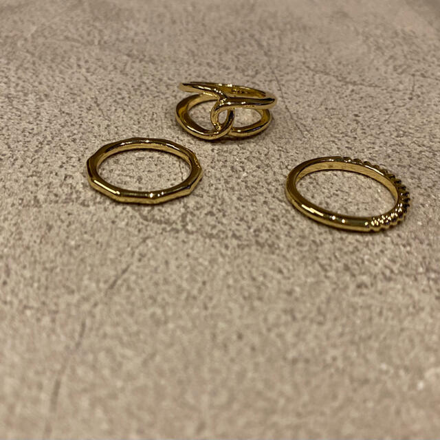 リング　ring 3点set gold 指輪　アクセサリー　accessory レディースのアクセサリー(リング(指輪))の商品写真