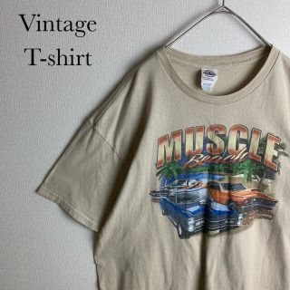 デルタ(DELTA)のUS ビンテージ 古着 90s デルタ 車 ビーチ 半袖 Tシャツ XL(Tシャツ/カットソー(半袖/袖なし))