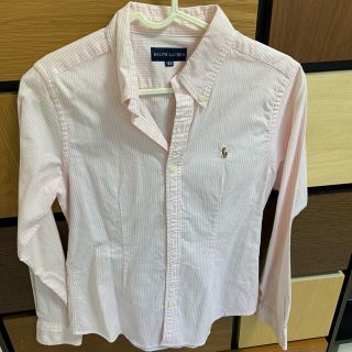 ラルフローレン(Ralph Lauren)のラルフローレン　ピンク　ストライプシャツ　サイズ160(ブラウス)
