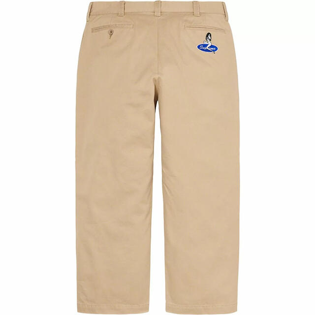 34 khaki SUPREME pin up chino pant 21SS