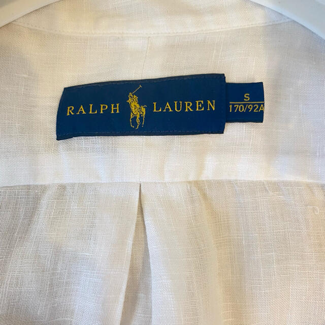 POLO RALPH LAUREN(ポロラルフローレン)の【美品】Polo リネン半袖シャツ 白 M メンズのトップス(シャツ)の商品写真