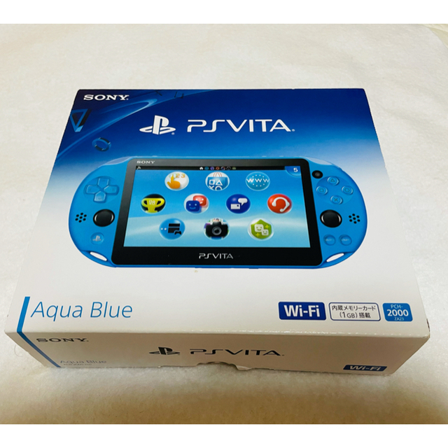 PlayStation Vita(プレイステーションヴィータ)の☆本体未使用品 限定1台☆PSVita PCH-2000 ZA23 アクアブルー エンタメ/ホビーのゲームソフト/ゲーム機本体(家庭用ゲーム機本体)の商品写真