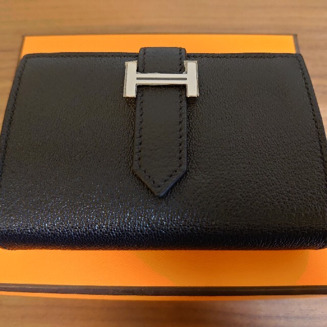 Hermes(エルメス)の【HERMES】エルメス 財布（ベアン）ミニ 黒 レディースのファッション小物(財布)の商品写真