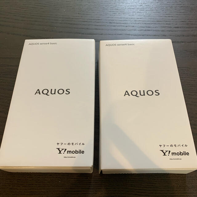 AQUOS(アクオス)のAQUOS sense4 basic 2セット スマホ/家電/カメラのスマートフォン/携帯電話(スマートフォン本体)の商品写真