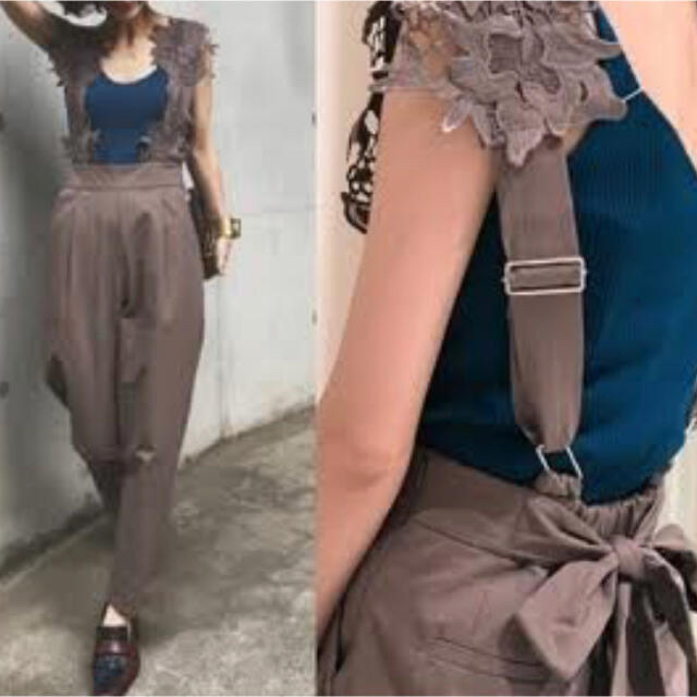 Ameri VINTAGE(アメリヴィンテージ)のアメリヴィンテージ  MOTIF LACE PANTS  Amari レディースのパンツ(サロペット/オーバーオール)の商品写真