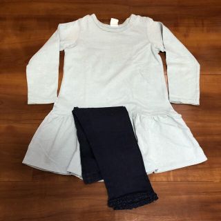 エイチアンドエム(H&M)のH&M❀ワンピース&7分丈レギンス 100cm(ワンピース)