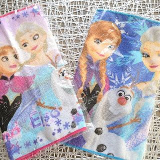 アナトユキノジョオウ(アナと雪の女王)の新品　アナと雪の女王！ディズニーランド　ミニタオル　　２枚セット(タオル)