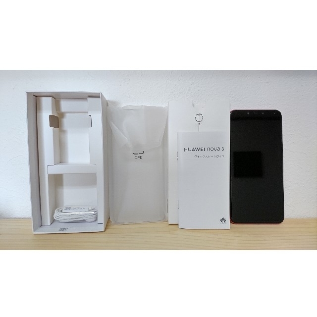 HUAWEI - HUAWEI nova 3 レッド 128 GB SIMフリー 　PAR-LX9