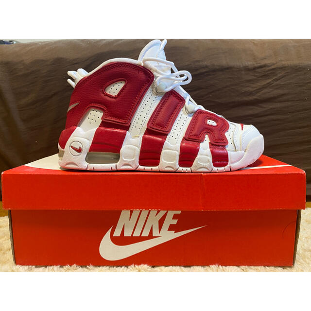 NIKE★AIRMOREUPTEMPO(GS) 白赤