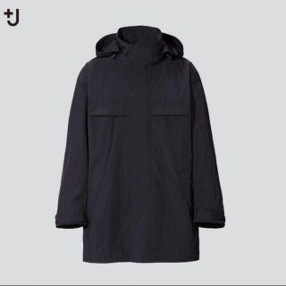 ジルサンダー(Jil Sander)のUNIQLO ＋J ジルサンダー　オーバーサイズフーデッドハーフコート(ナイロンジャケット)