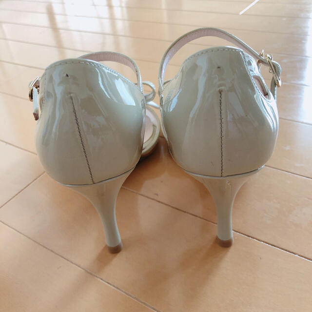 GINZA Kanematsu(ギンザカネマツ)の値下げ！銀座かねまつ　オープントゥパンプス21.5cm レディースの靴/シューズ(ハイヒール/パンプス)の商品写真