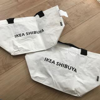 イケア(IKEA)のIKEA 渋谷限定　エコバッグ  Sサイズ　2枚　ホワイト(エコバッグ)