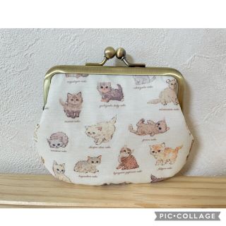 フランシュリッペ(franche lippee)のがま口＊ねこ図鑑＊ミルク(ポーチ)