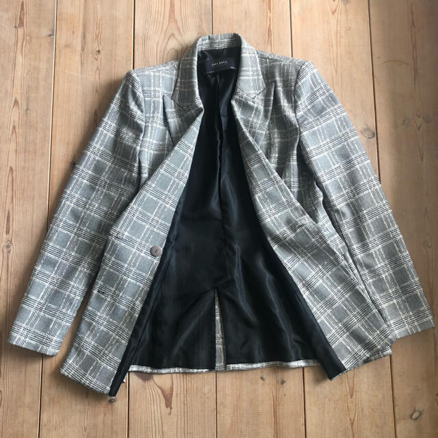 美品　ZARA チェックテーラードジャケット