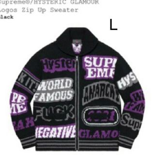 シュプリーム(Supreme)のSupreme／HYSTERIC GLAMOUR Logos Zip Up(ニット/セーター)