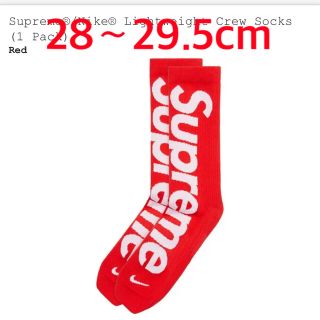 シュプリーム(Supreme)のSupreme Nike Lightweight Crew Socks RED(ソックス)